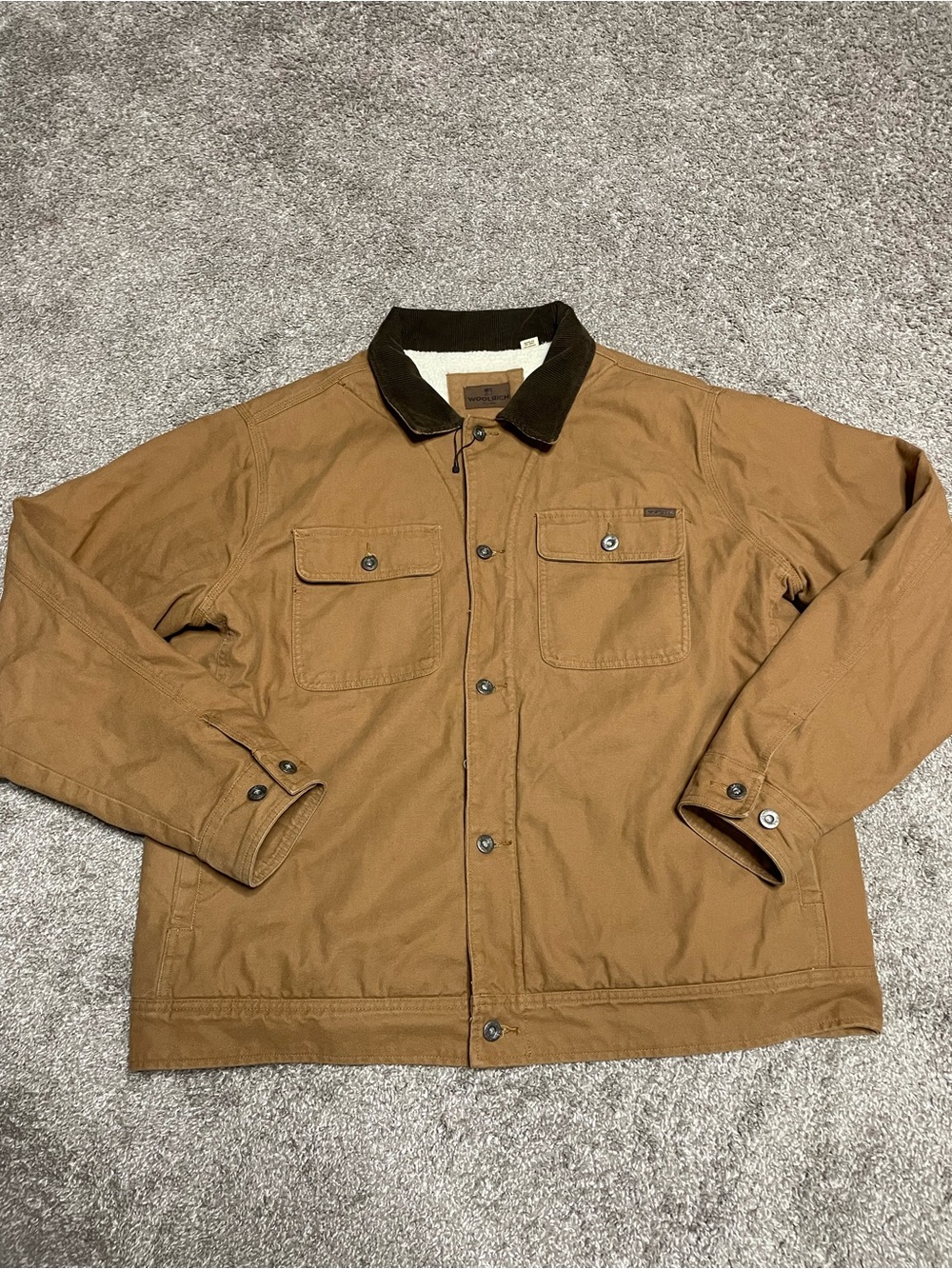 Woolrich Sherpa Lined Canvas Utility Jacket Men’s Size XL